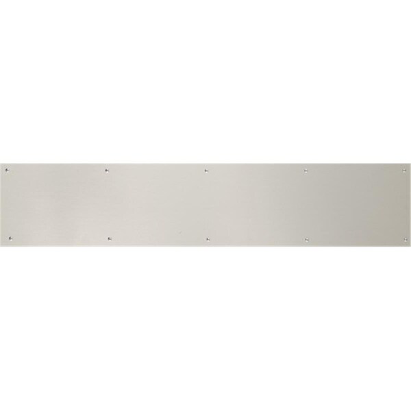 Brass Accents 6 in. x 34 in. Kick Plate Satin Nickel-Aluminum Adhesive Mount A09-P0634-670ADH - main